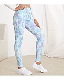 SHEIN Tie Dye Skinny Jeans