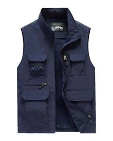 SHEIN Men Flap Pockets Utility Vest