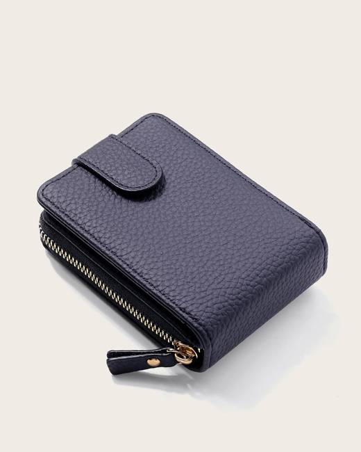 ZhixiaYS Zipper Purse Solid Soft Coin Purse Card Holder Short Wallets Design Slim Wallet Men Small Wallet