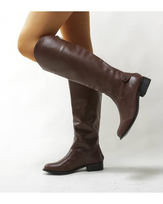 Lizzhen Womens Winter Fashion Stiletto Heels Knee High Riding Boots Zip