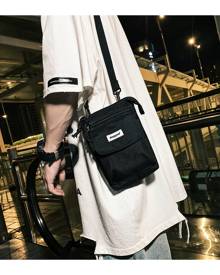 SHEIN Men Letter Patch Crossbody Bag