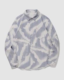 SHEIN Guys All Over Print Button Front Shirt