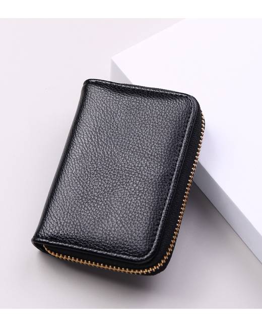 XINXI-MAO Cozy Mens Wallet Multifunctional Zipper Handbag Long Leather Large Capacity Manual Card Package Backpack Color : Black, Size : S