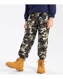 SHEIN Boys Camo Print Jogger Jeans