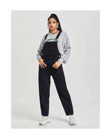 SHEIN Pocket Front Denim Overalls