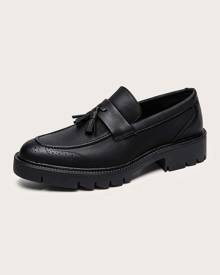 SHEIN Men Tassel Decor Chunky Loafers