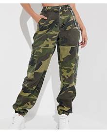 SHEIN High Waist Camo Print Jogger Jeans