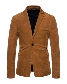 JUANFAQI Men's Solid Color Big Pocket Suit Coats Spring Autumn New Blazers Coat 