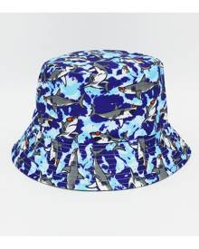 SHEIN Men Shark Print Reversible Bucket Hat