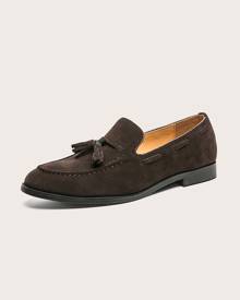 SHEIN Men Suede Tassel Decor Loafers