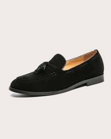 SHEIN Men Suede Tassel Decor Loafers