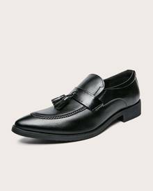 SHEIN Men Point Toe Tassel Loafers