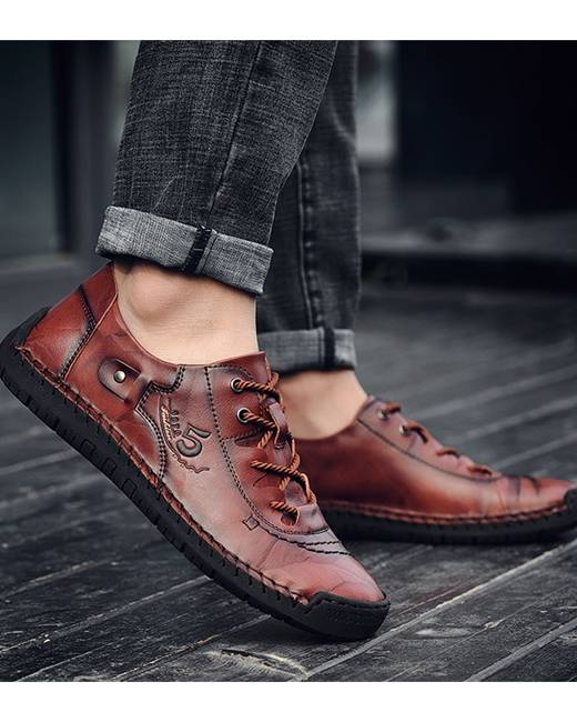Men's Korean Brogues Wingtip Tassels Leather Dress Slip On Splice Oxfords Shoes 
