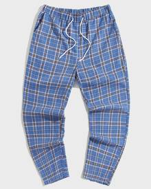 SHEIN Guys Plaid Drawstring Pants