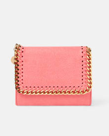 Stella McCartney - Falabella Small Flap Wallet, Woman, Bright Pink Stella McCartney - Falabella Small Flap Wallet, Woman, Bright Pink