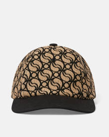 Stella McCartney - S-Wave Baseball Cap, Woman, Raffia Beige, Size: 56 Stella McCartney - S-Wave Baseball Cap, Woman, Raffia Beige, Size: 56