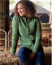 WoolOvers Mens Organic Cotton Cashmere Blend Zip Through Cardigan