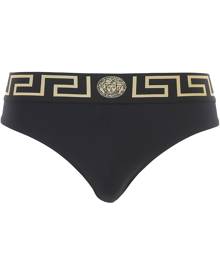 Versace Underwear: Black Greca Border Swim Briefs