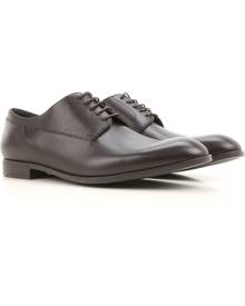 Emporio Armani Lace Up Shoes for Men Oxfords, Derbies and Brogues On Sale, Dark Brown, Leather, 2021, 10 9