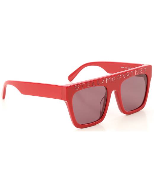 square sunglasses red