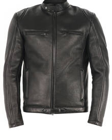 SALVATORE SANTORO Black leather biker jacket