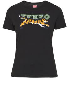 KENZO Embroidered black t-shirt