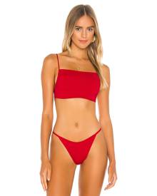 L*SPACE X REVOLVE Splash Ruched Bikini Top in Red. - size S (also in XS) L*SPACE X REVOLVE Splash Ruched Bikini Top in Red. - size S (also in XS)