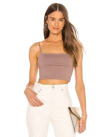 Susana Monaco Thin Strap Crop Tank in Brown. - size M (also in L, S, XL, XS)