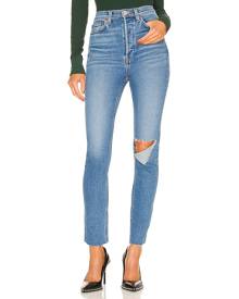 RE/DONE Originals 90s Ultra High Rise Skinny in Blue. - size 24 (also in 25)