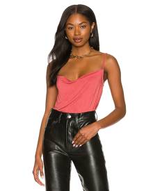LA Made Los Feliz Draped Neck Cami in Coral. - size S (also in L, M, XS) LA Made Los Feliz Draped Neck Cami in Coral. - size S (also in L, M, XS)