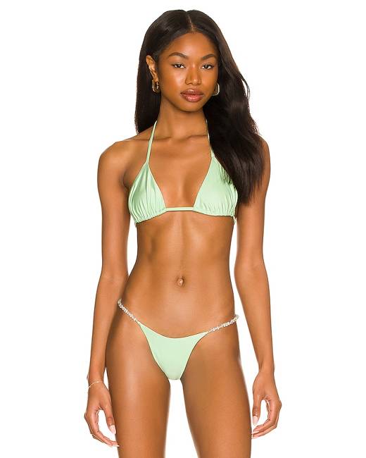 Triangle Bikini Top in Mint. Revolve Women Sport & Swimwear Swimwear Bikinis Triangle Bikinis 