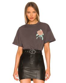 Girl Dangerous Rose Leaves Tee in Charcoal. - size L (also in XS)