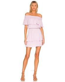 Bobi Ruffle Mini Dress in Lavender. - size S (also in XS)