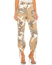 superdown Kayla Camo Jogger Pant in Tan. - size S (also in XS)