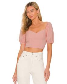 MORE TO COME Finley Puff Sleeve Top in Pink. - size L (also in M, S, XL, XS)