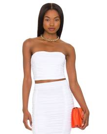 Susana Monaco Gathered Tube Top in White. - size M (also in S, XS)