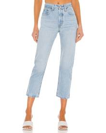 levi's 501 crop jeans with ripped knees in light wash