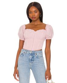 ASTR the Label Empress Top in Pink. - size L (also in M, S, XS)