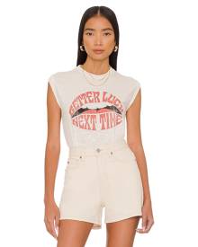 Girl Dangerous Better Luck Next Time Tee in White. - size L (also in S, XS)