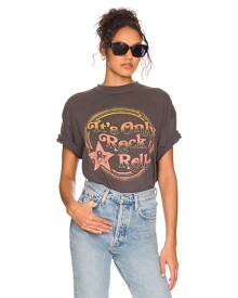 Girl Dangerous It's Only Rock n Roll Tee in Grey. - size L (also in M, S, XS)