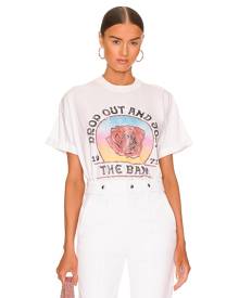 Girl Dangerous Drop Out and Join the Band Tee in White. - size L (also in M, S, XS)