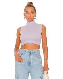 superdown Skylar Crop Turtleneck in Lavender. - size L (also in M, S, XS)