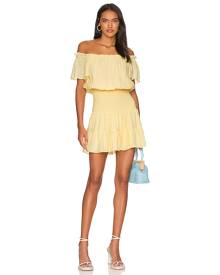 BCBGeneration Off The Shoulder Dress in Yellow. - size L (also in S, XXS)