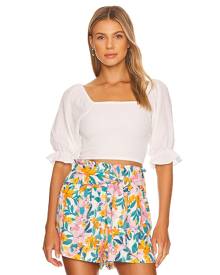 BCBGeneration Smocked Top in White. - size L (also in M, S, XL, XS, XXS) BCBGeneration Smocked Top in White. - size L (also in M, S, XL, XS, XXS)