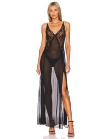 Free People Current Obsession Maxi Slip Dress in Black. - size L (also in M, S, XS)