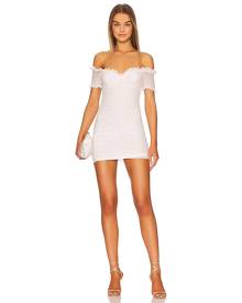 MORE TO COME Samantha Mini Dress in White. - size L (also in M, S, XL, XS, XXS)