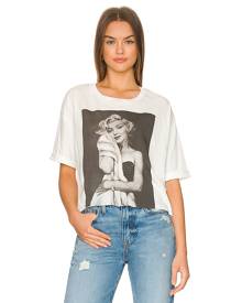 The Laundry Room Marilyn Monroe Studio Oversized Crop Tee in White. - size L (also in M, S)