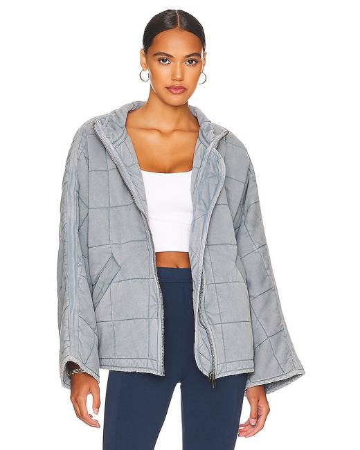 Revolve Clothing Jackets Bomber Jackets X We The Free Dolman Quilted Jacket in Baby Blue. 