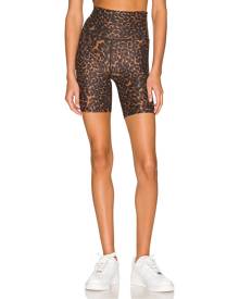 Beyond Yoga SoftMark High Waisted Biker Short in Brown. - size M (also in S)