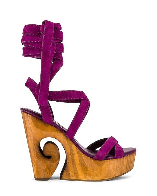 Purple on sale wedge heels